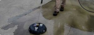 how to use a pressure washer surface cleaner
